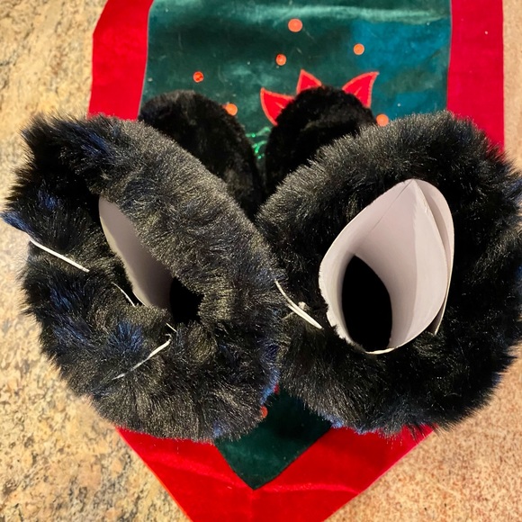 Lauren Conrad BLACK FAUX FUR ALLOVER BOOTIE SLIPPERS-SIZE M(7-8) NWTs sealed - Picture 4 of 8